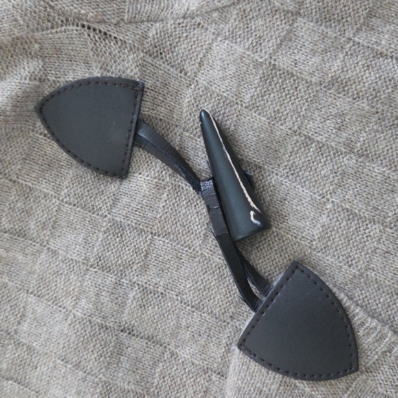 Neiman Marcus Tan Asymmetrical Shrug with Waterfall Front Cardigan - Picture 6 of 6